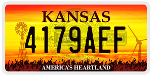 4179AEF  license plate in KS