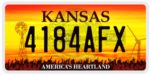 4184AFX  license plate in KS