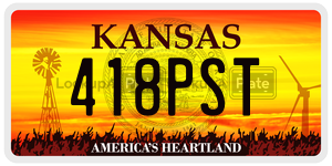 418PST  license plate in KS