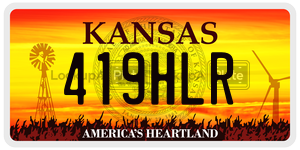 419HLR license plate in Kansas