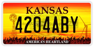 4204ABY  license plate in KS