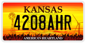 4208AHR  license plate in KS