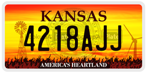4218AJJ  license plate in KS
