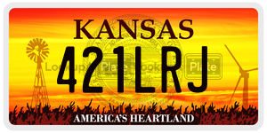 421LRJ  license plate in KS