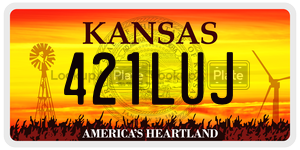 421LUJ  license plate in KS