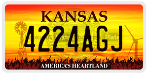 4224AGJ  license plate in KS