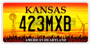 423MXB  license plate in KS