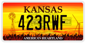 423RWF  license plate in KS