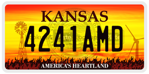 4241AMD  license plate in KS