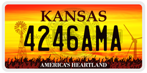 4246AMA  license plate in KS