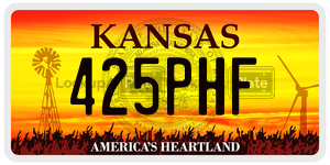 425PHF  license plate in KS