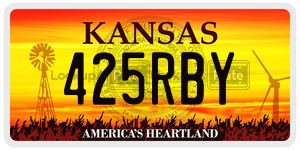 425RBY  license plate in KS