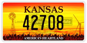 42708  license plate in KS