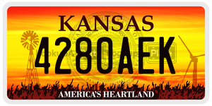 4280AEK  license plate in KS