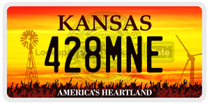 428MNE  license plate in KS