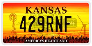 429RNF  license plate in KS