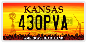 430PVA  license plate in KS