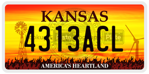 4313ACL  license plate in KS