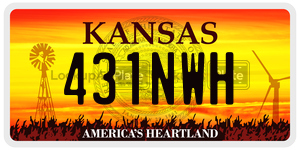 431NWH  license plate in KS