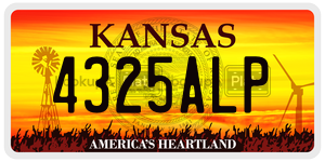 4325ALP  license plate in KS