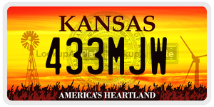 433MJW  license plate in KS