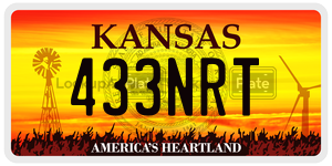 433NRT  license plate in KS