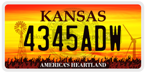 4345ADW license plate in Kansas