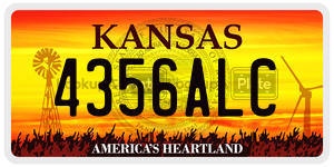 4356ALC  license plate in KS