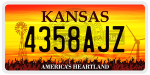 4358AJZ license plate in Kansas
