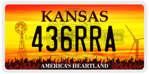 436RRA  license plate in KS