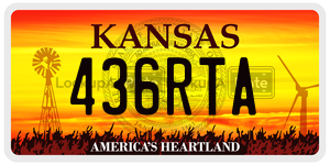436RTA  license plate in KS
