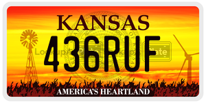 436RUF  license plate in KS
