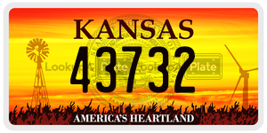43732  license plate in KS