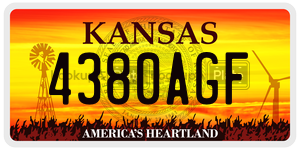 4380AGF  license plate in KS
