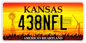 438NFL  license plate in KS