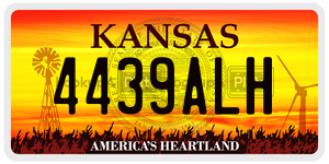 4439ALH  license plate in KS