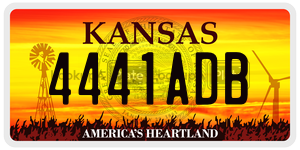 4441ADB  license plate in KS
