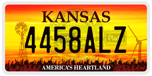 4458ALZ  license plate in KS