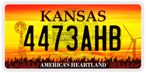 4473AHB  license plate in KS