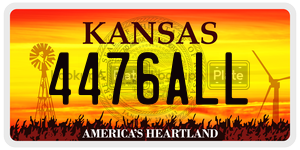 4476ALL  license plate in KS