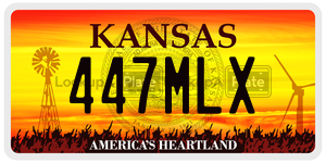 447MLX  license plate in KS