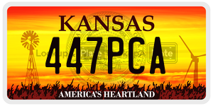 447PCA  license plate in KS