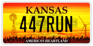 447RUN license plate in Kansas