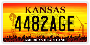 4482AGE  license plate in KS