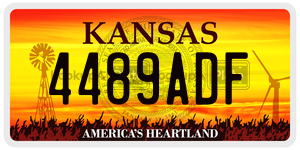 4489ADF  license plate in KS