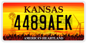 4489AEK  license plate in KS