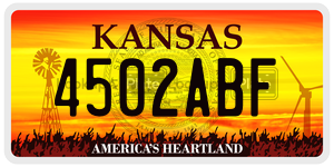 4502ABF  license plate in KS