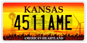 4511AME  license plate in KS