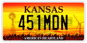 451MDN  license plate in KS