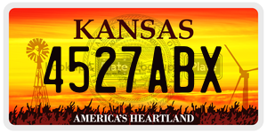 4527ABX  license plate in KS